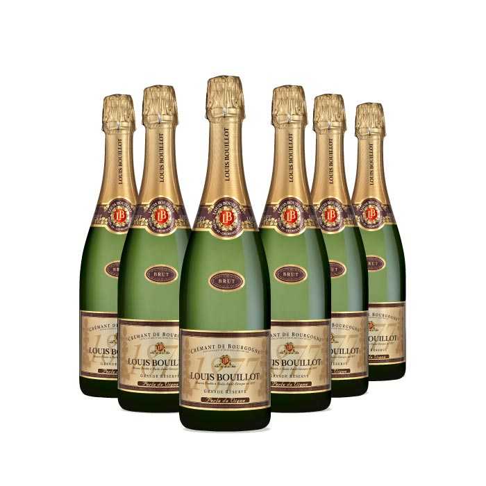 Box of 6 bottles Crémant de Bourgogne Blanc Brut Perle de Vigne - Louis Bouillot
